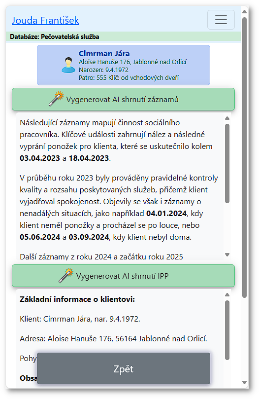 Stránka AI v PečAppce