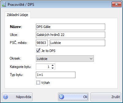 Okno Pracoviště / DPS