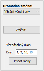 Pravý panel v kalendáři