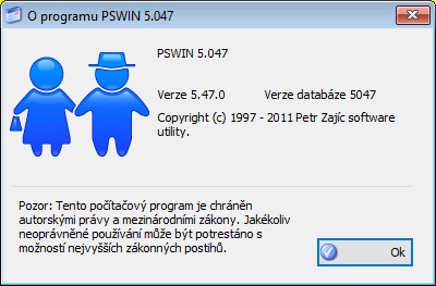 Formulář "O programu"